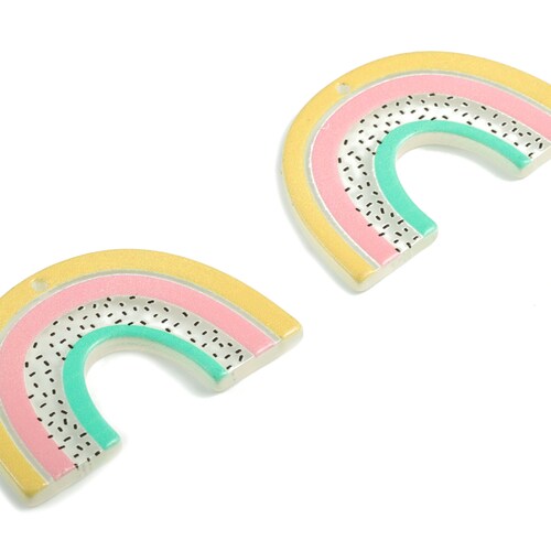 Acrylic Rainbow Earring Charms Acrylic Candy Pendant Etsy