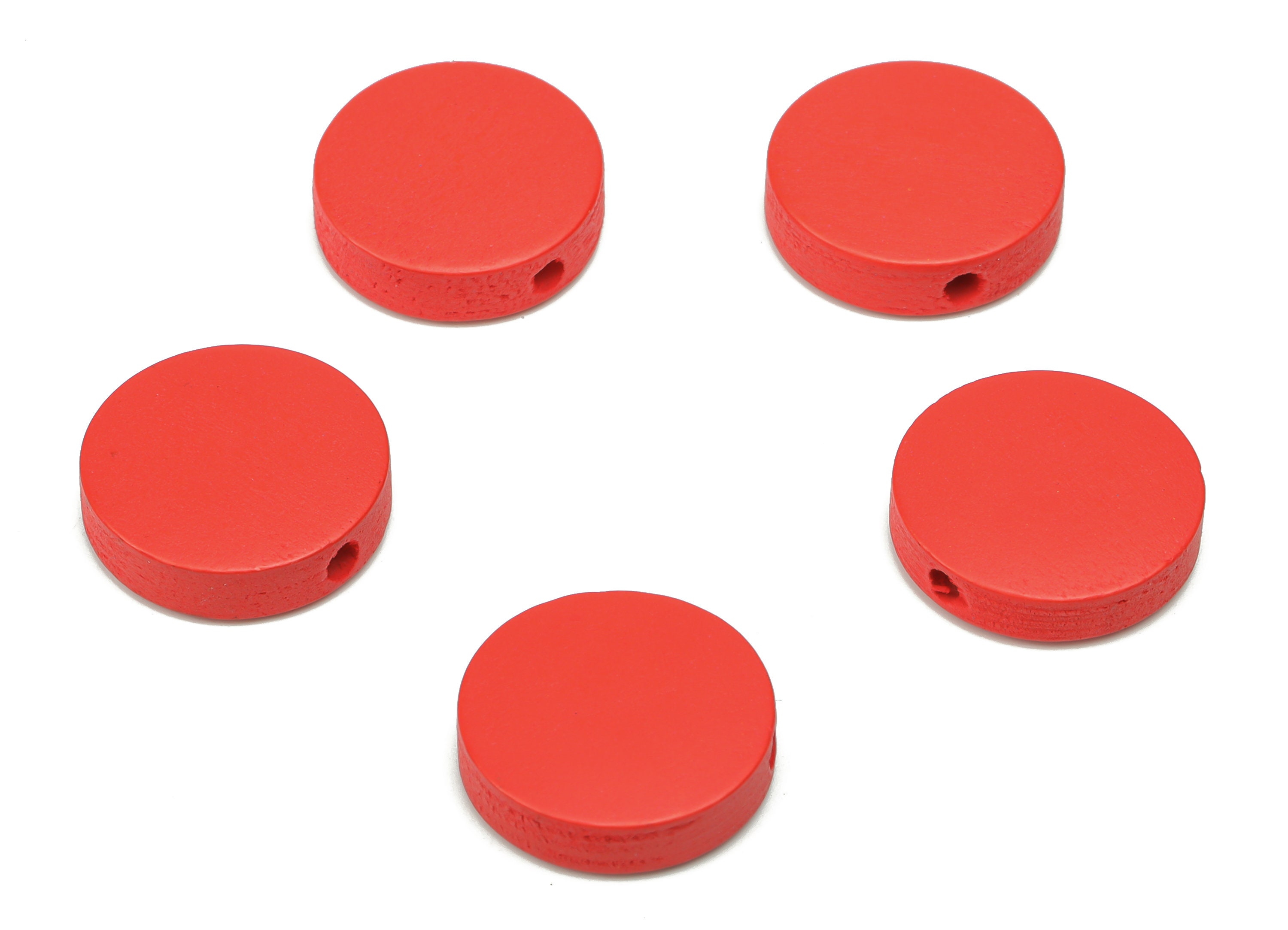 Hemu Wood Round Earring Connector - Hemu Wood Circle Charms and Bead - DIY Jewelry Making Supplies - 14.87x14.87x4.16mm - BB1181C