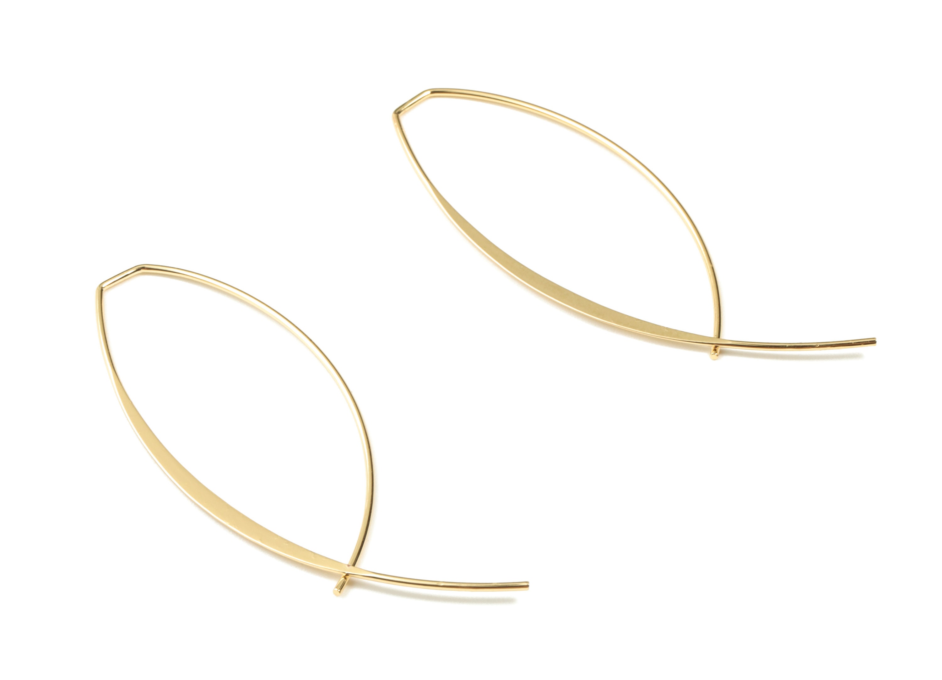 Brass Ear Earring Wire Gold Bras Earring Wire 18K Real Etsy