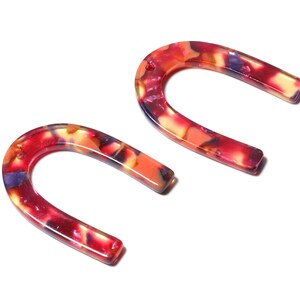 Acetate U Charm - U Earring and Pendant - Earring Findings - Jewelry Supplys - Color Code: A44 - 34.61x26.25x2.55mm - AC1114ZZ
