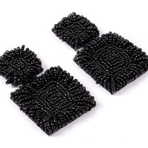 Colgante cuadrado con cuentas para pendientes - Cuentas japonesas - Colgante con cuentas hecho a mano - Accesorios para pendientes - Suministros para joyería - 72x40x7,5 mm - TH1057B imagen 2