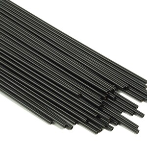 Matowe czarne rurki Himmeli - surowe mosiężne okrągłe koraliki Himmeli DIY - okrągłe rury do geometrii - do roślin powietrznych - 2,5 x 0,2 x 275 mm - PP4569B-275