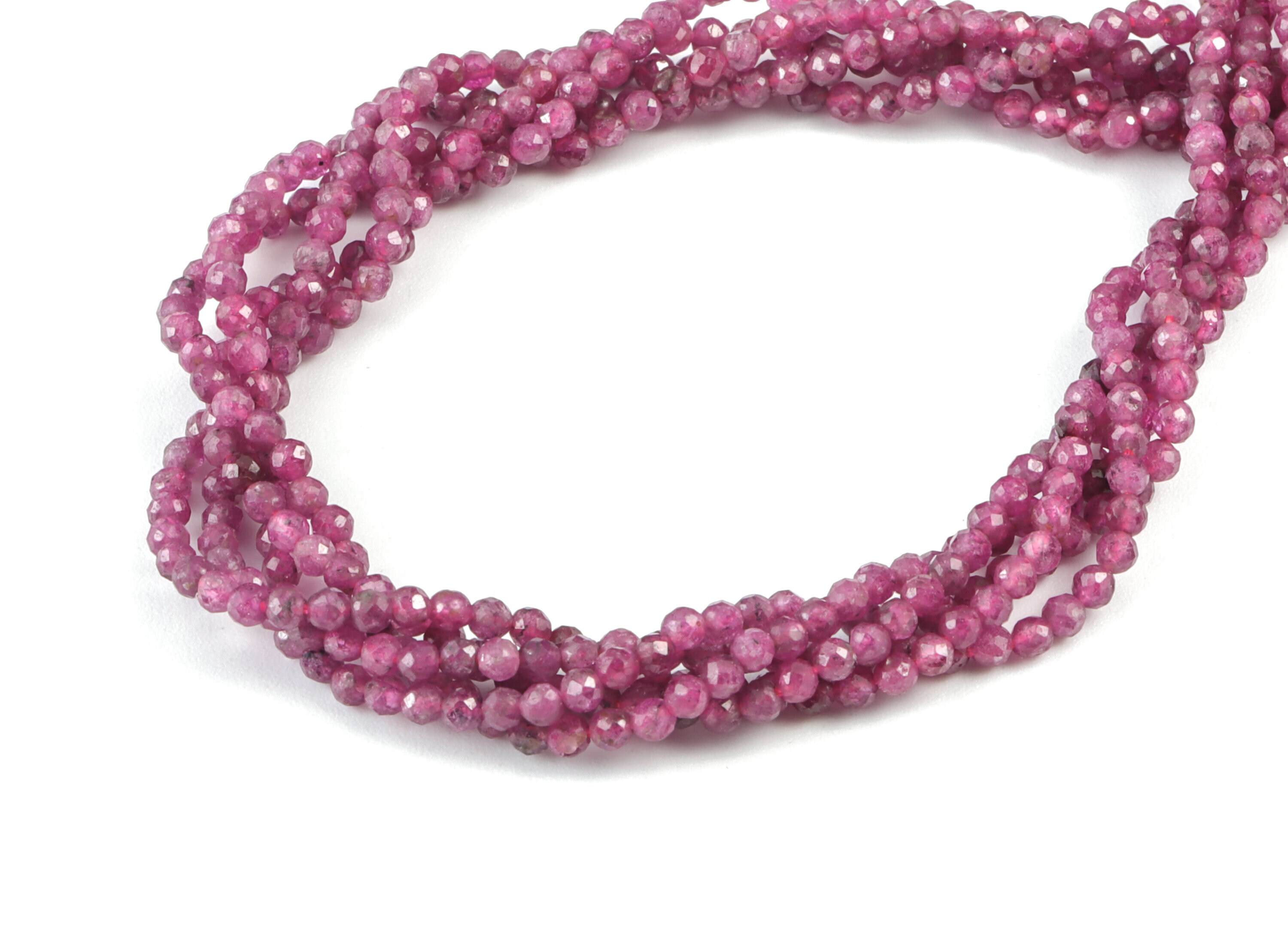 Ruby Round Beads 2mm 15.5 Inch Faceted Round Gemstone Etsy