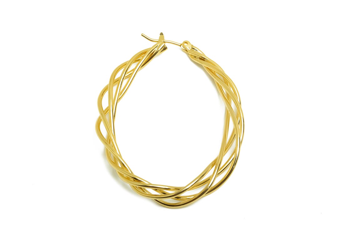 Quarry Elbe Brass Loop Earring