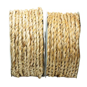Natural Water Hyacinth Rope - 10yard/roll Twisted Rope from Thailand - Handmade Rope for Decoration - Rustic Twine for DIY Crafts - HM1067