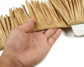 Raffia Tassel – Raffia Tassels Strip – Raffia Grass Tassels Skirt – Jewelry Accessories – Earring Finding - 100mm x 1.2mm -RS1072