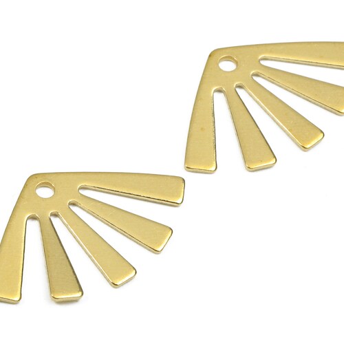 Brass Sun Earring Charms Raw Brass Star Pendant Earring Etsy