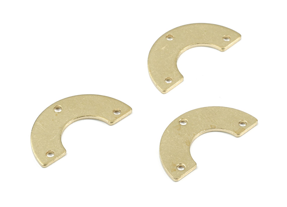 Brass Semi Circle Earring Connector Raw Brass Half Moon Etsy