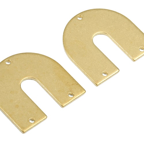 Brass Geometric Charms Textured Geometric Shaped Raw Brass - Etsy