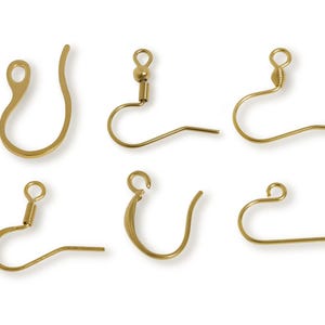 Gold Fish Hook Earring Kit - Etsy