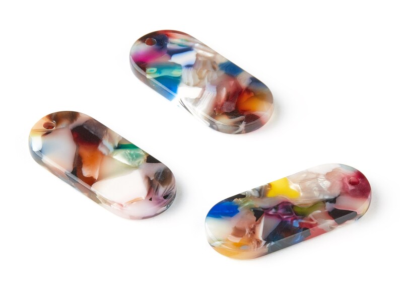 AC1209C Color Code: A60-26.6x11.7x2.65mm Jewelry Supplies Acetate Oval Earring Charms Earring Findings Oval Shaped Pendant