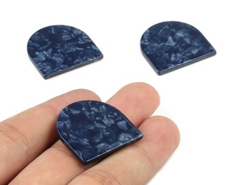 Acetate D Charms - D Earrings & Pendant - No Hole - Earring Findings - Jewelry Supplies - Color Code:A406 - 27.49x26.42x2.61mm - AC1747-A406