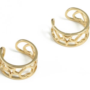 Ear Cuff No Piercing - Ear Cuff Jewelry – Earring Gold cuff - Ear Cuff Non Pierced - Fake Helix Piercing - 12.63x12.1x0.9mm - RGP2903