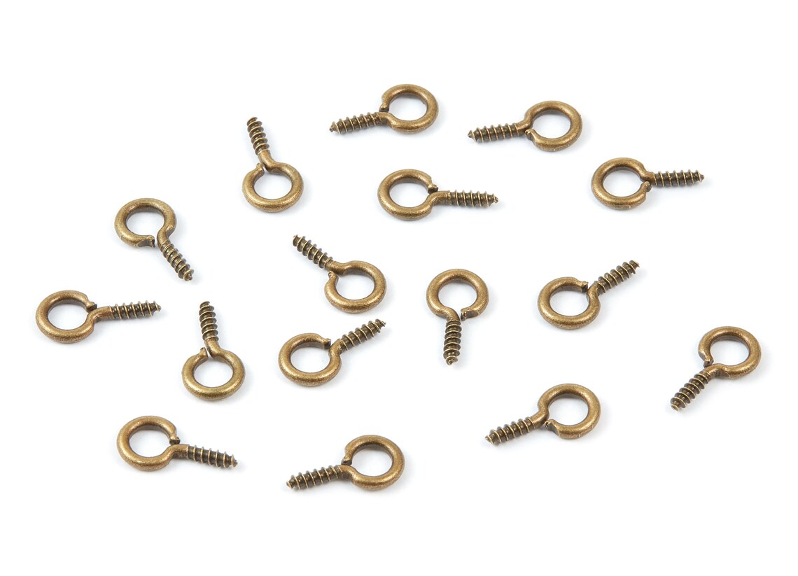 Eye Hook Screw 7X12.7 Antique Bronze Tone Plated Brass Eye Etsy