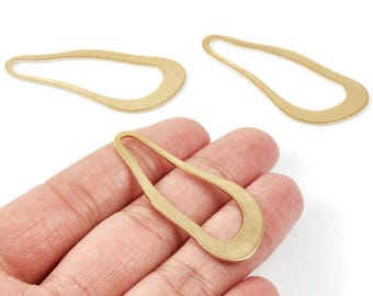 Connector Brass Irregular  - Irregular Shaped Raw Brass  - Earring Findings - Jewelry Supplies - 51,18x21,43x1mm - PP1963