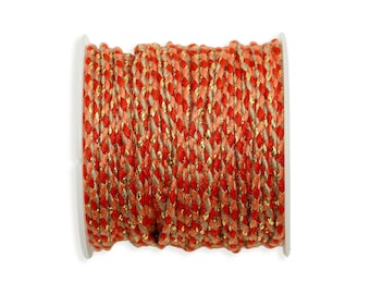 Polyester Cotton Braided Cord - 10m/Roll - Braided Polyester Cotton Trim - Braided Rope For DIY Projects - Twisted Rope For Crafts - HM1078G