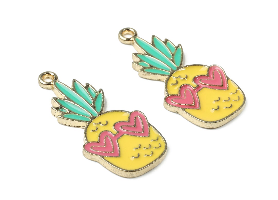 新品✨NEW TOP CHARM PINEAPPLE Alloy Pineapple Charms - Zinc Alloy Pineapple Earrings - Enamel