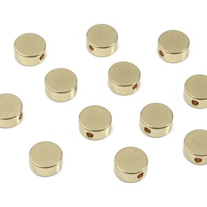 Brass Round Spacer Beads - Raw Brass Round Beads - Spacer Connectors - Earring Findings - Jewelry Supplies - 5.98x5.98x2.77mm - PP3145
