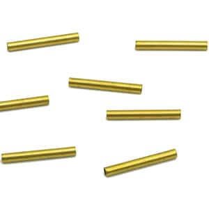 Okrągłe mosiężne rurki Himmeli - surowe mosiężne koraliki Himmeli DIY - okrągłe rurki do kształtów geometrycznych - do roślin powietrznych - 12x1,44 x 1,43 mm - PP8620
