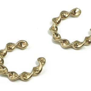 Raw Brass Ear Cuff - Brass Cuff Earrings - Cartilage Ear Cuff - No Piercing Ear Cuff - Jewelry Making Supplies -18.8x18.12x3.31mm- PP4866