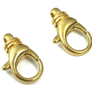 Raw Brass Lobster Clasps - Brass Trigger Clasp – Jewelry Clasps - Brass Parrot Clasps - Jewelry Making Supplies - 20.25x12.19x2.64mm- PP4377