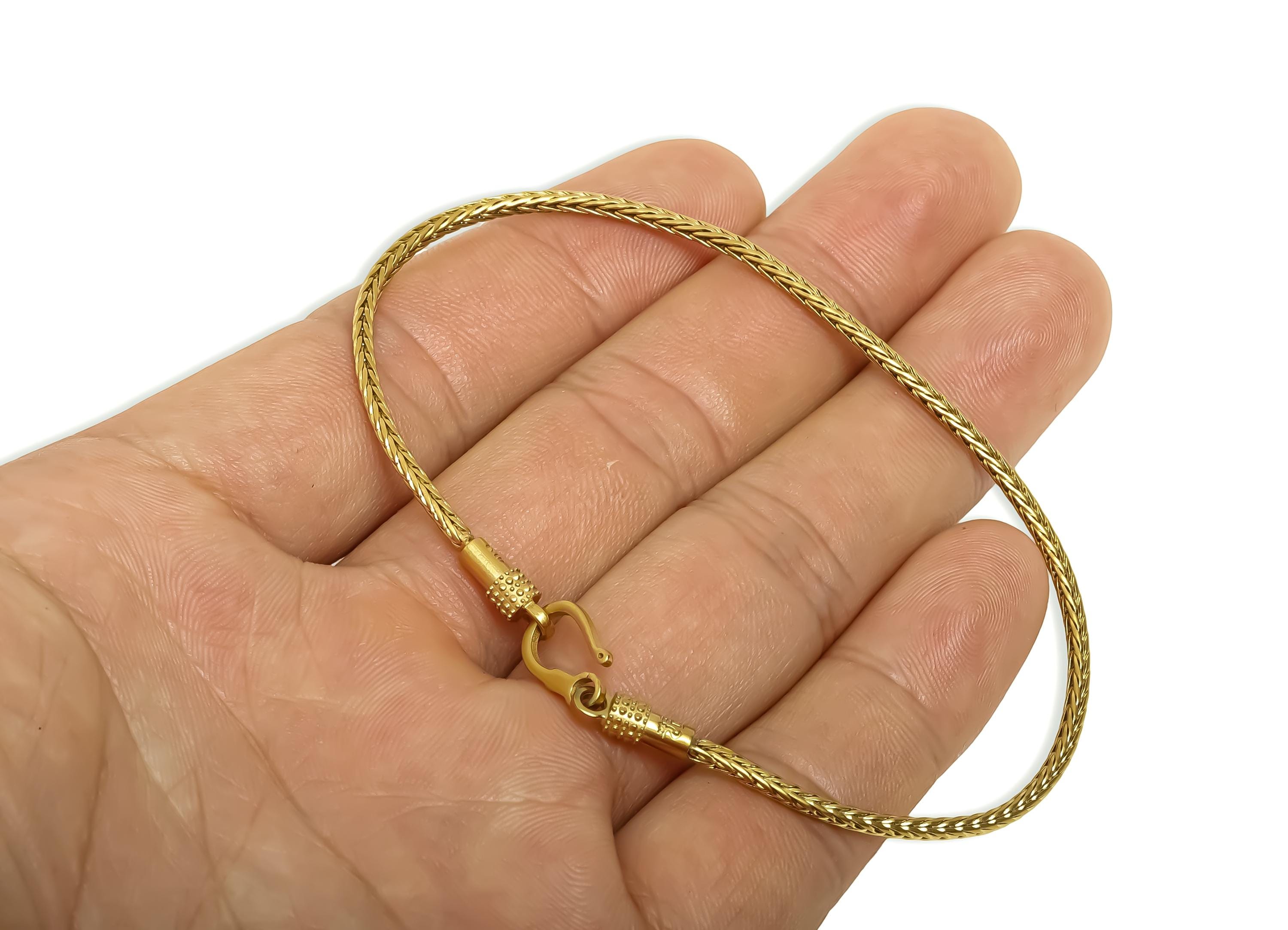 クラスプチタンブレスレット - ユニセックスブレスレット - 編組チタン 