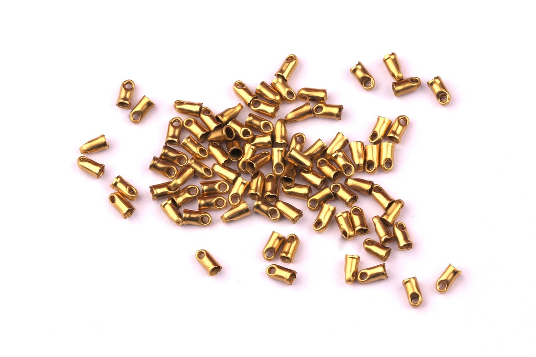 Brass Cord End 200pcs Necklace End Caps Necklace Cord Etsy