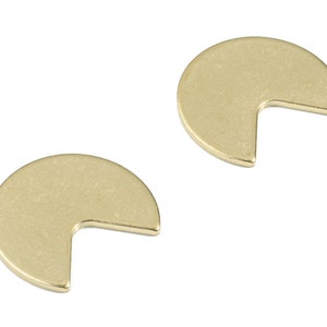 Messing Driekwart Blank - Raw Brass Driekwart Stempelen Blank - Wallart Decoratie - Sieraden Benodigdheden - 18.01x15.47x0.98mm - PP3380