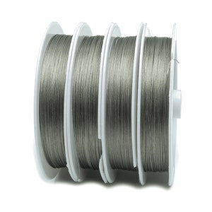Stainless Steel Beading Wire - 201 Stainless Steel Bead Wire - Bulk Wire Beading - Cord for beaded bracelet - ALL SIZES 22ga 26ga 27ga 28ga