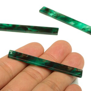 Akryl Stick Charms - Örhängen och hänge - Regnbågsörhängesberlock - Smyckestillbehör - Färgkod: A948 - 59x7.8x2.5 mm - AC2622-A948