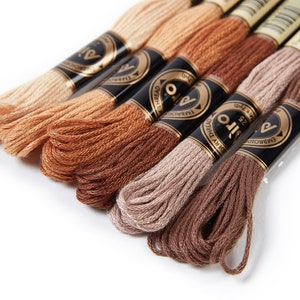 Embroidery Floss Set - 6 Skeins of 8 meters - Embroidery Thread - Cross Stitch Floss - Embroidery Accessories - HM1016