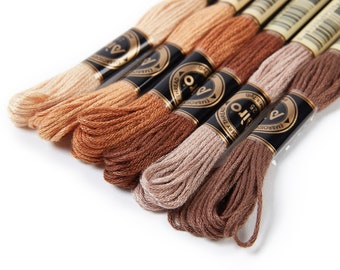 Embroidery Floss Set - 6 Skeins of 8 meters - Embroidery Thread - Cross Stitch Floss - Embroidery Accessories - HM1016