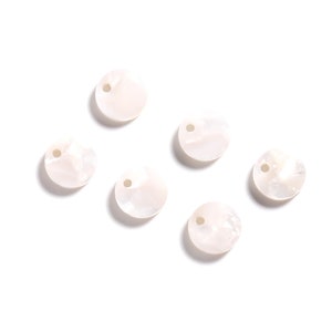Acrylic Round Earring Charms - Round Circle Pendant - Earring Findings - Jewelry Supplies - Color Code: A12 - 8.82x8.82x2.7mm - AC1116D