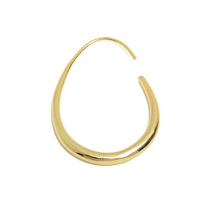 Brass Teardrop Hook Wire - Geometric Hook Earring Hook  - Ear Hook Earring - Curved Earring Hook - 18K Real Gold Plated - 11x11x3mm-RGP11055