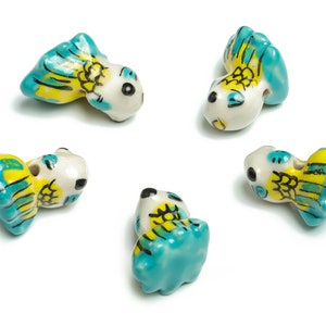 Glazed Ceramic Turtle Beads - Carved Turtle Beads - Handmade Beads - Necklace Beads - Connectors Beads - 22.29x19.71x19.68mm - NS1440