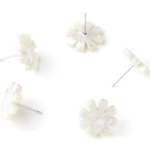 Acetate Acrylic Flower Earring Posst - Flower Earring Stud - Jewelry Supplies - Color Code:A12 - 14.48x14.04x2.65mm - AC1335A