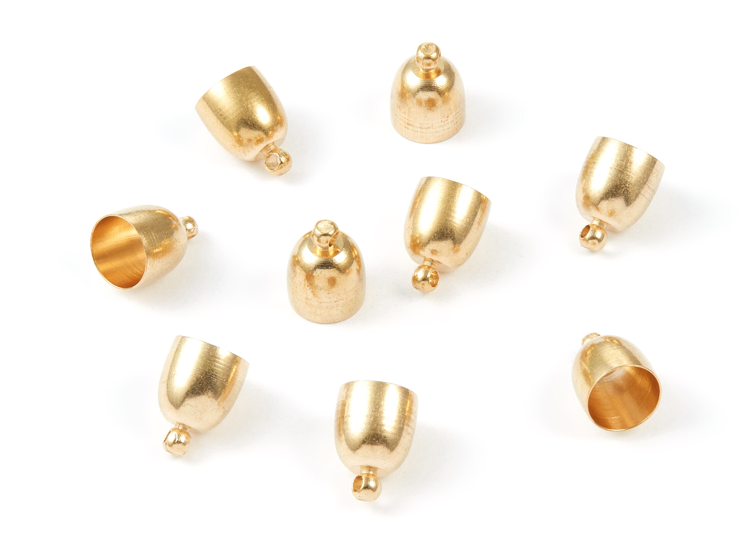 Brass Tassel End Caps Raw Brass Barrel End 1013.5 Cord Etsy