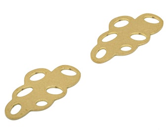 Brass Cloud Connector  - Raw Brass Cloud Cutout Earrings Connector - Earring Findings - 25.13x12.85x0.67mm - PPA4372