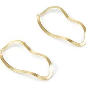 Brass Oval Charms Wavy Oval Shaped Raw Brass Pendant Earring Findings ...