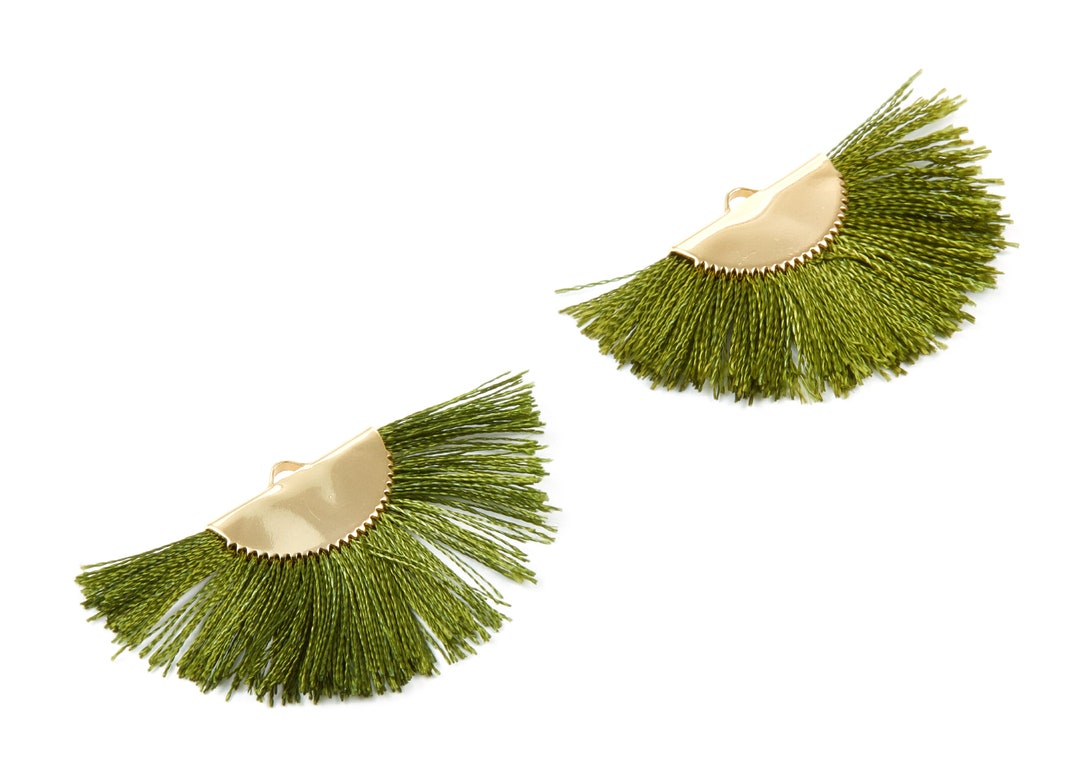 18K Real Gold Plated Brass Earrings Fringe Tassel on A Brass Findings ...
