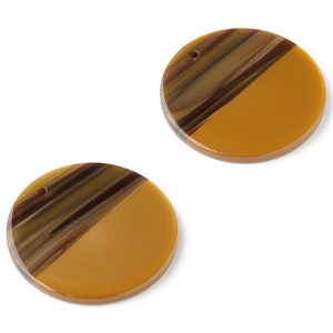 Acetate Round Earring Charms - Acrylic Coin Pendant - Earring Findings - Jewelry Supplies - 30x30x2.7mm - AC1421D