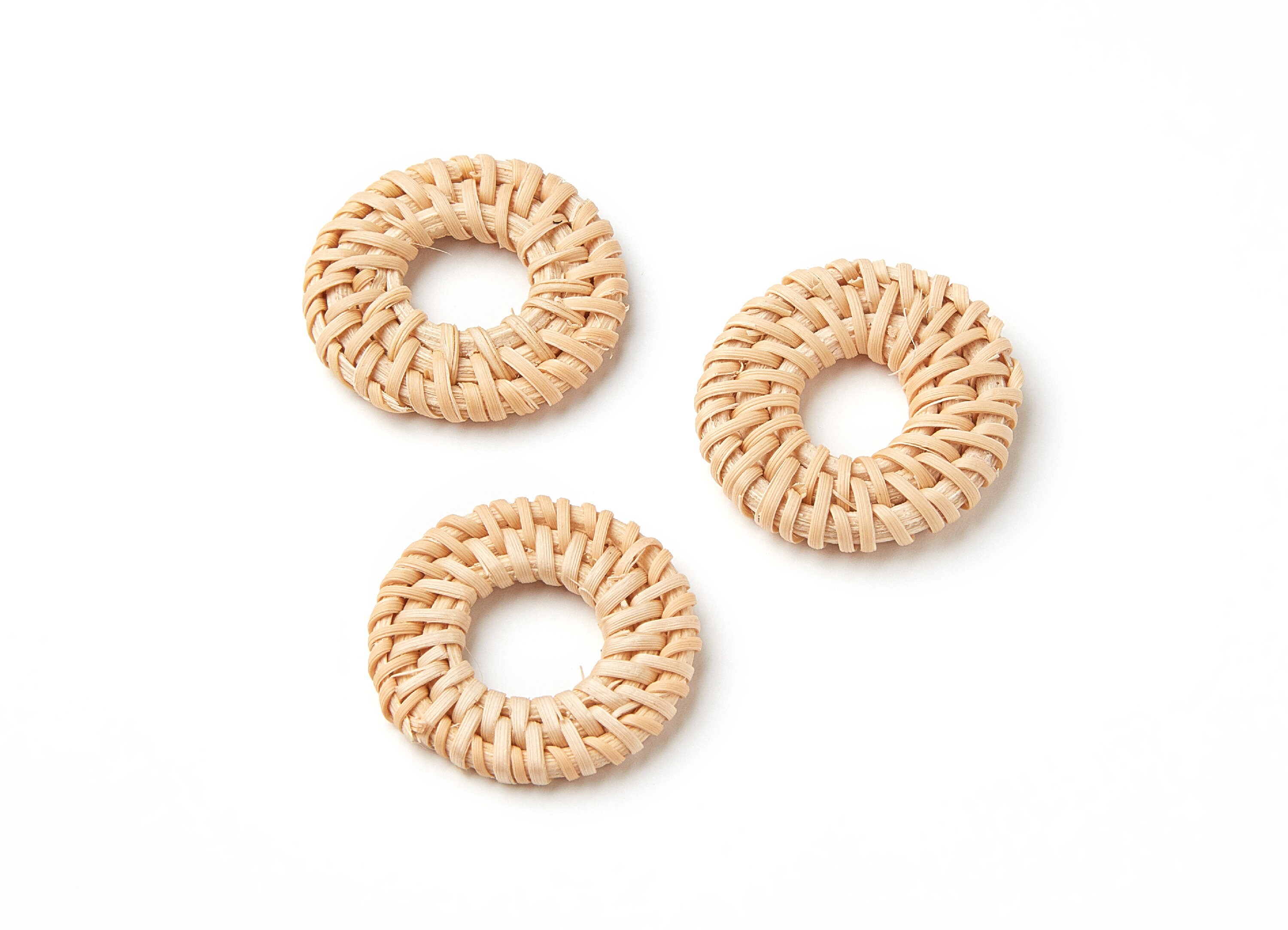 Hand-Woven Rattan Earrings