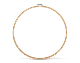 Bamboo Embroidery Hoops - Cross Stitch Hoops - Bamboo Embroidery Round Frame - Embroidery Accessories - 300x300x9.37mm - HM1001