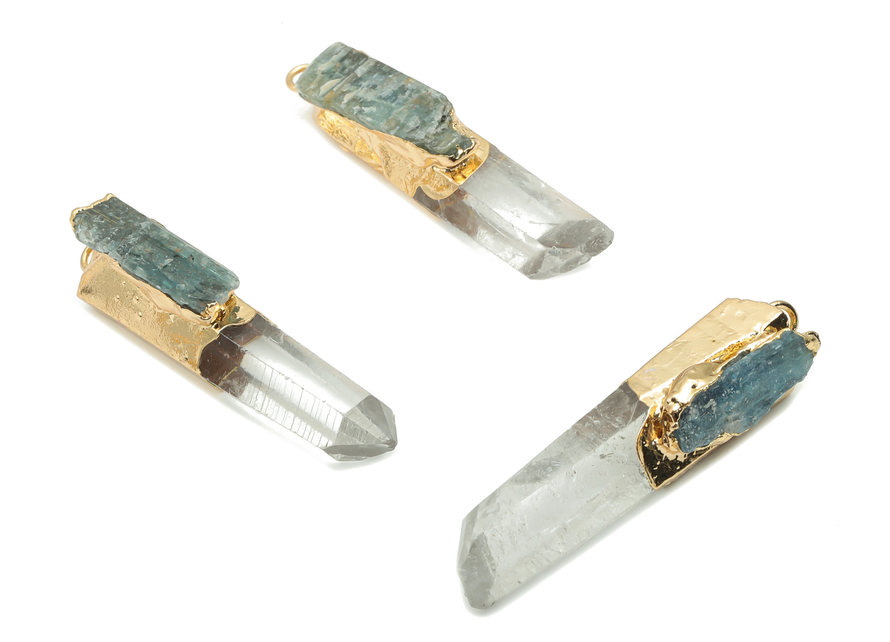 画材 Iron Quartz Genuine Clear Quartz Kyanite Bar - White Crystal Iron Stick Stone