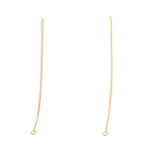 18 Gold Plating Brass Ear Wires – Simple Style Fish Hook with inside Loop – DIY Jewelry Making Supplies - 84.72 x1.12 x0.47mm - RGP2915