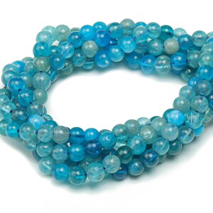Blue Phosphate Round Beads 4mm - 15.5 inch -Round Gemstone Beads - Natural Stone Beads - 4x4mm - NS1485