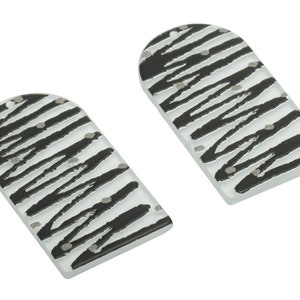 Acrylic Domed Wave Earring Charms - Acrylic D Wave Pendant - Jewelry Making Supplies - 39.25x20.96x2.28mm - AC2431B