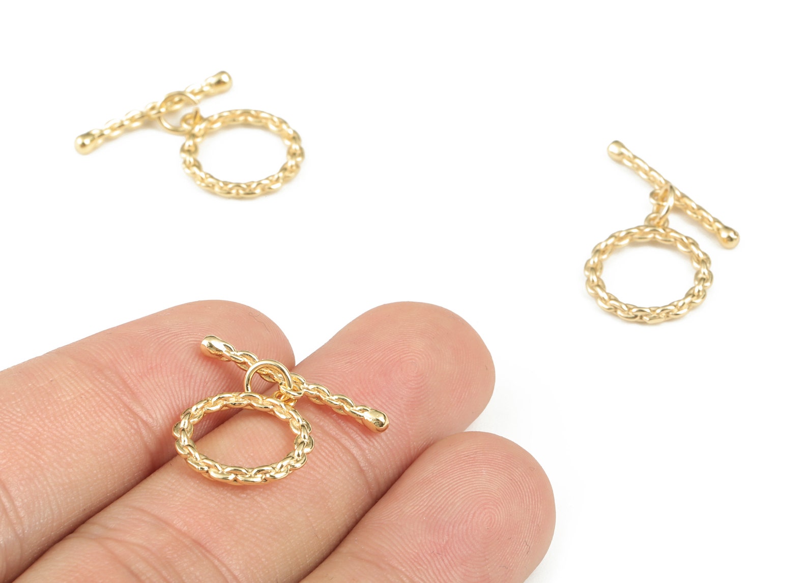 Gold Plated Toggle Clasp 18K Gold Plated Modern Jewelry Etsy