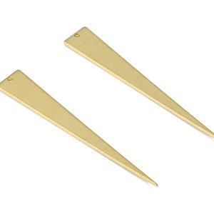 Brass Acute Triangle Charms - Raw Brass Long Triangle Earring - Earring Findings - Jewelry Supplies - 50.83x7.99x1mm - PP3484