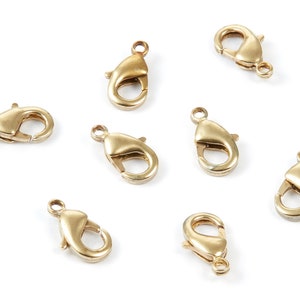 Brass Parrot Clasp - 902 Raw Brass Lobster Claw Clasps - Jewelry Supplies - 12mm x 6,45mm - PP1656